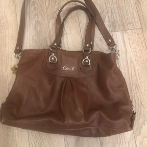 Coach Ashley brown leather purse shoulder bag